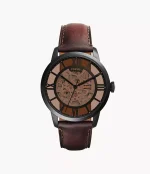 FOSSIL TOWNSMAN AUTOMATIC DARK BROWN LEATHER