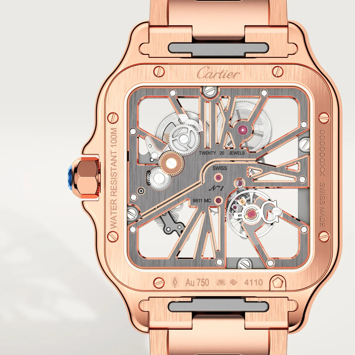 CARTIER SANTOS DE CARTIER SKELETON WATCH – GOLD - Image 3