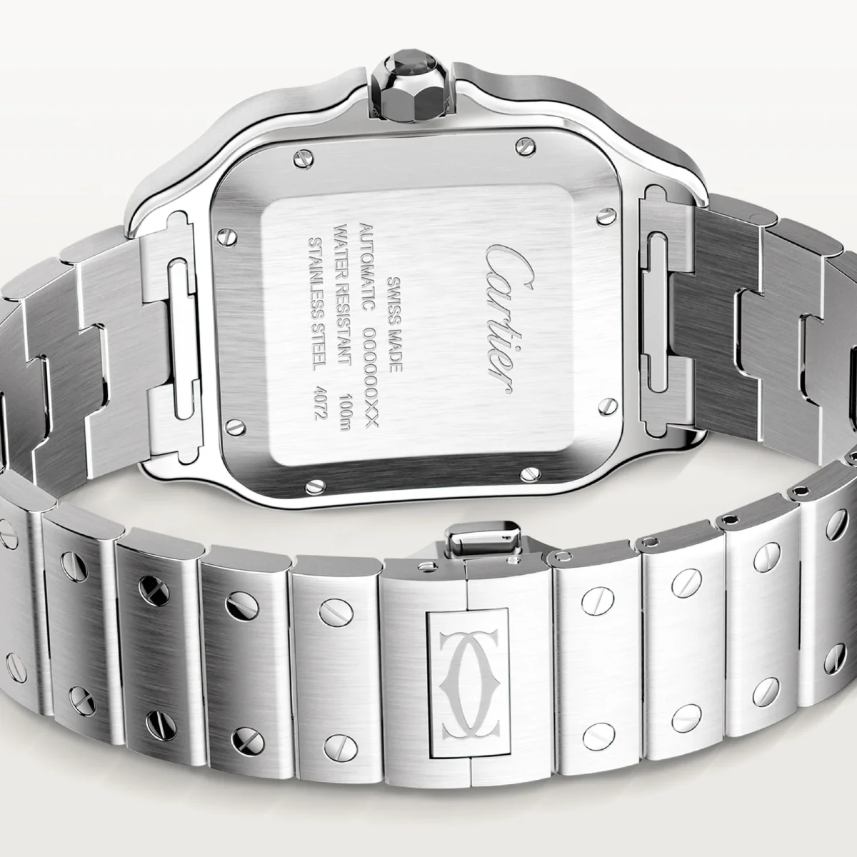 CARTIER SANTOS DE CARTIER WATCH SILVER GREY - Image 3