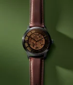 FOSSIL TOWNSMAN AUTOMATIC DARK BROWN LEATHER - Image 3