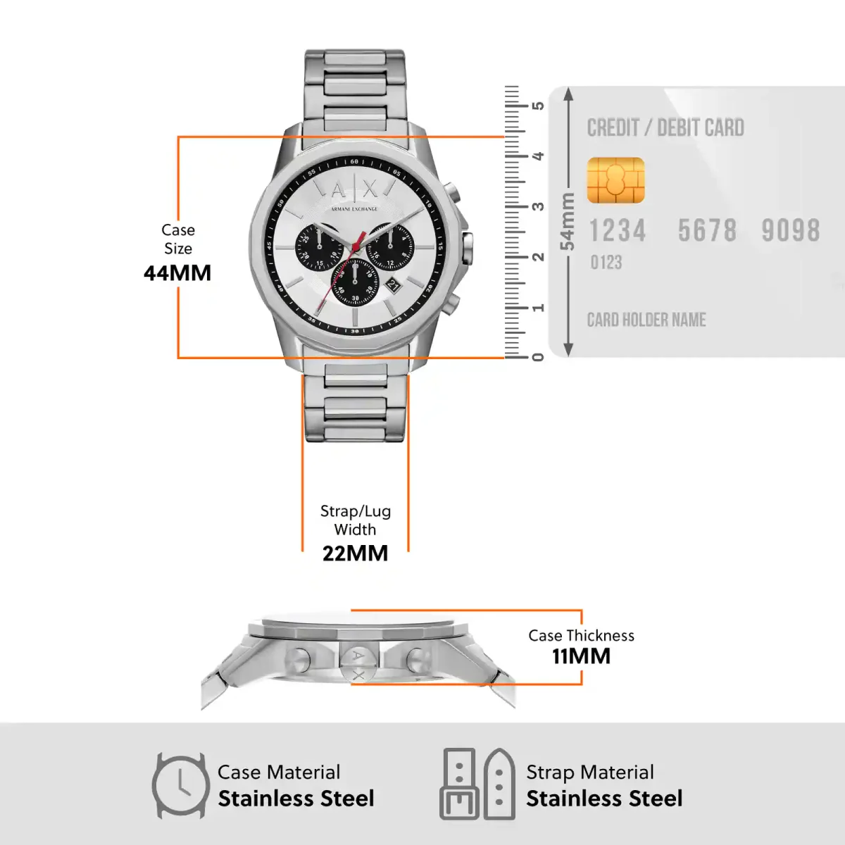 Armani Exchange Silver Watch AX1742 - Image 5