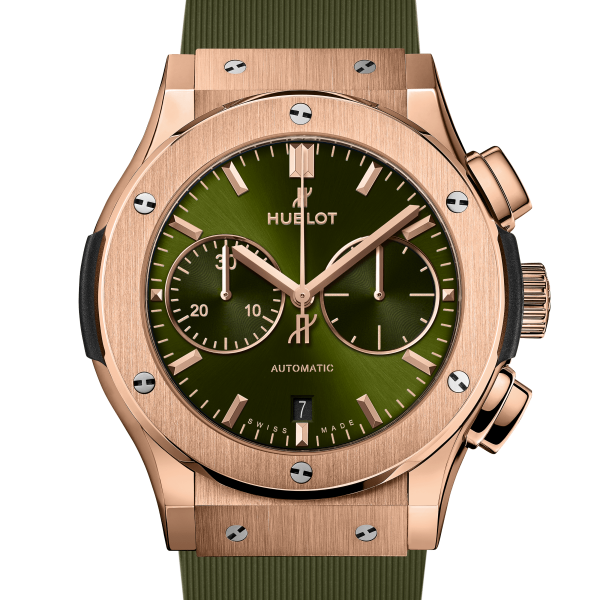 HUBLOT CLASSIC FUSION CHRONOGRAP KING GOLD GREEN