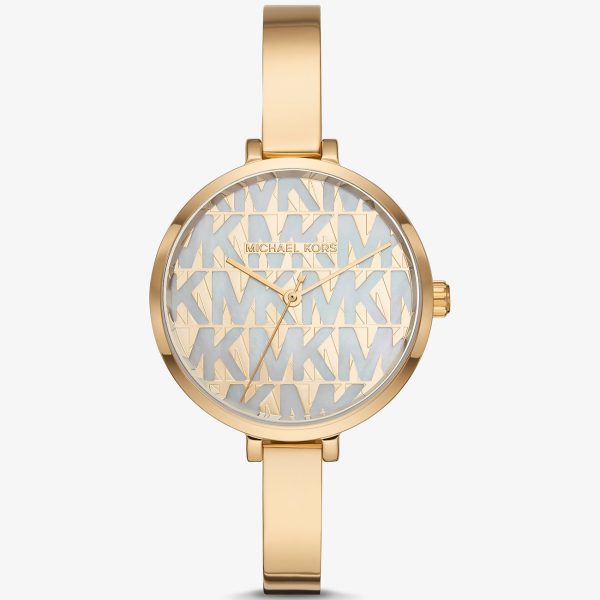 MICHAEL KORS NAIA GOLD-TONE LOGO WATCH
