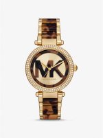 MICHAEL KORS PARKER PAVE GOLD TONE