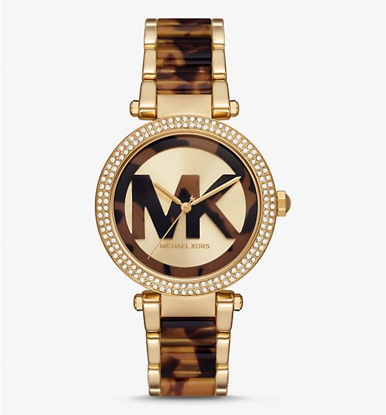 MICHAEL KORS PARKER PAVE GOLD TONE